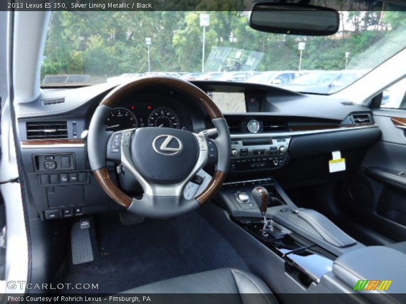 Silver Lining Metallic / Black 2013 Lexus ES 350