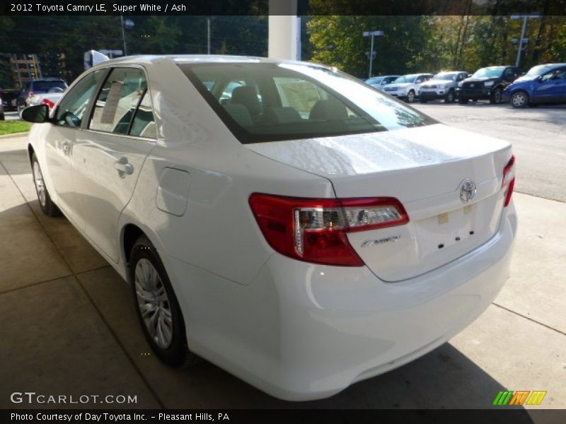 Super White / Ash 2012 Toyota Camry LE