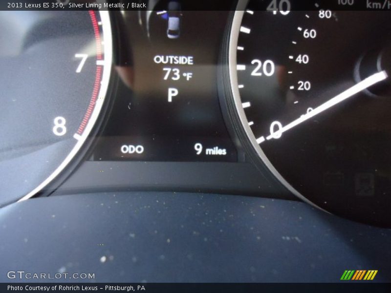 Silver Lining Metallic / Black 2013 Lexus ES 350