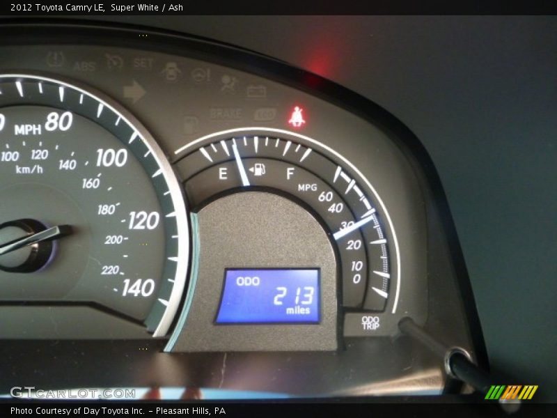 Super White / Ash 2012 Toyota Camry LE