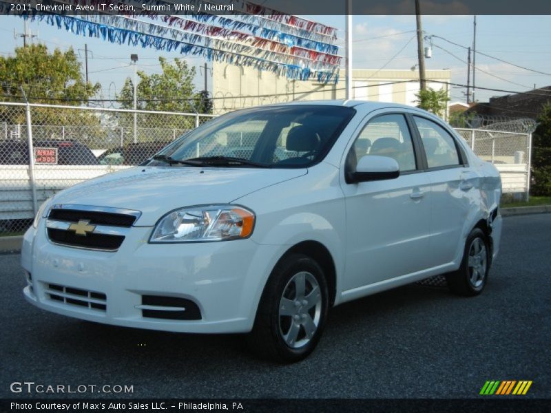 Summit White / Neutral 2011 Chevrolet Aveo LT Sedan