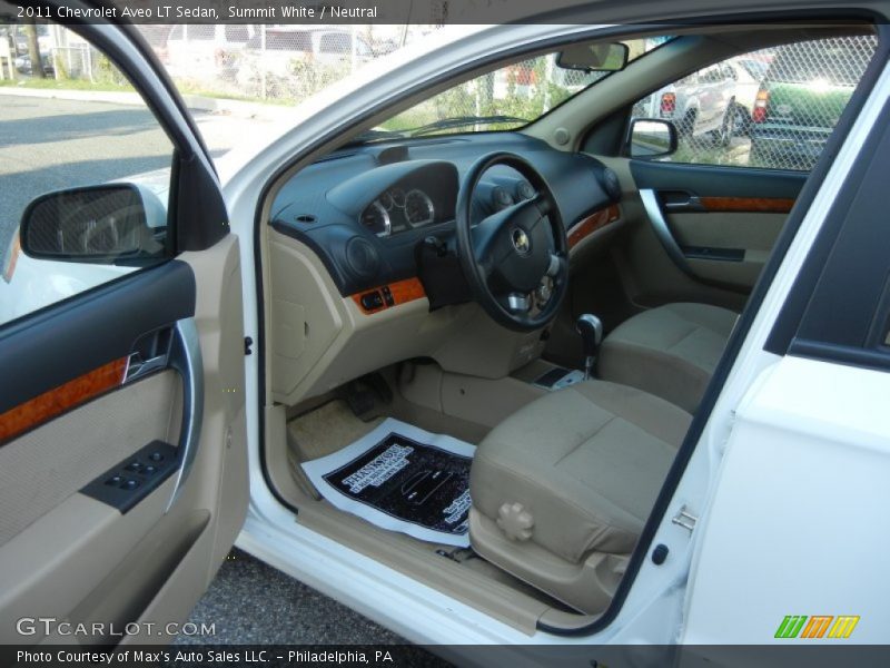 Summit White / Neutral 2011 Chevrolet Aveo LT Sedan