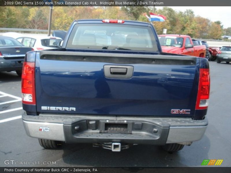 Midnight Blue Metallic / Dark Titanium 2009 GMC Sierra 1500 Work Truck Extended Cab 4x4