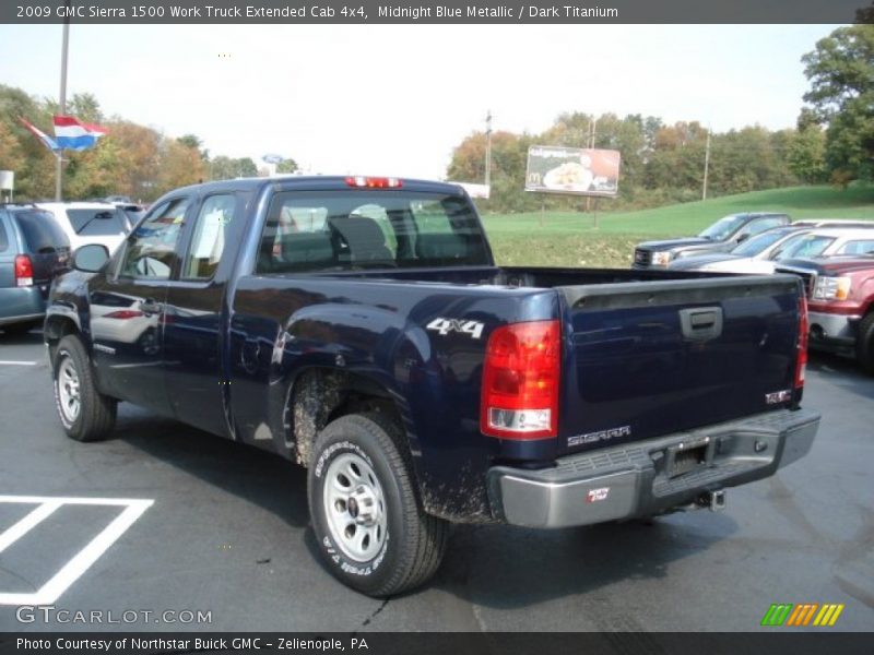 Midnight Blue Metallic / Dark Titanium 2009 GMC Sierra 1500 Work Truck Extended Cab 4x4