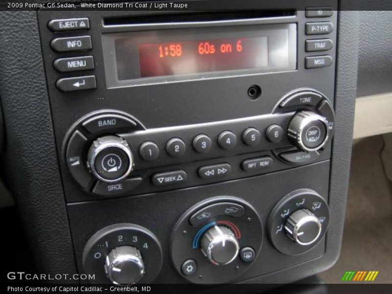 White Diamond Tri Coat / Light Taupe 2009 Pontiac G6 Sedan