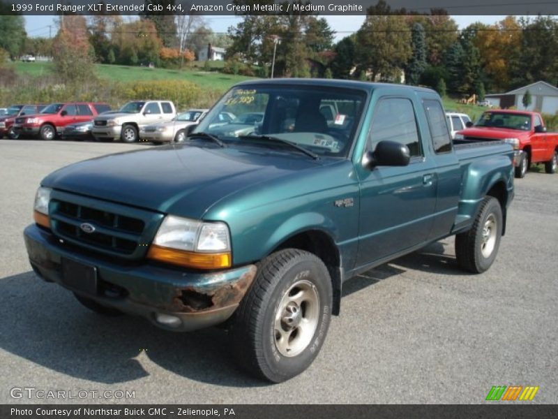 Amazon Green Metallic / Medium Graphite 1999 Ford Ranger XLT Extended Cab 4x4