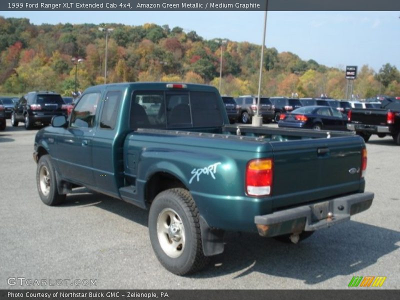 Amazon Green Metallic / Medium Graphite 1999 Ford Ranger XLT Extended Cab 4x4