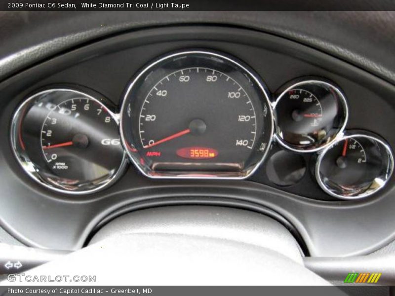 White Diamond Tri Coat / Light Taupe 2009 Pontiac G6 Sedan