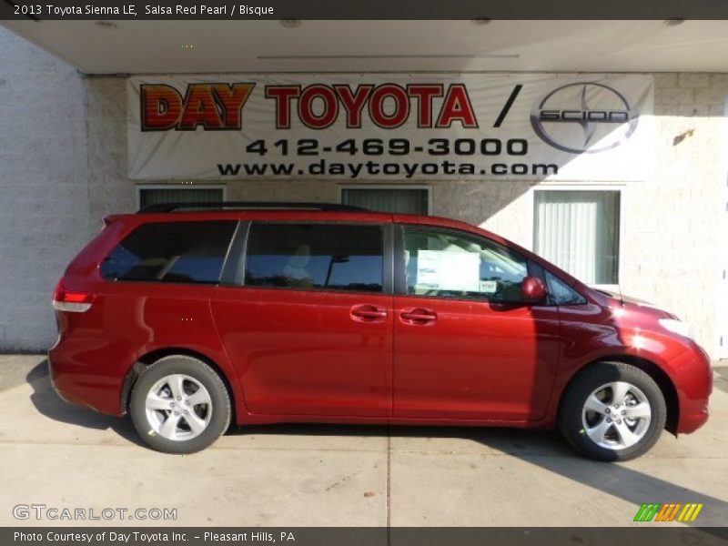 Salsa Red Pearl / Bisque 2013 Toyota Sienna LE