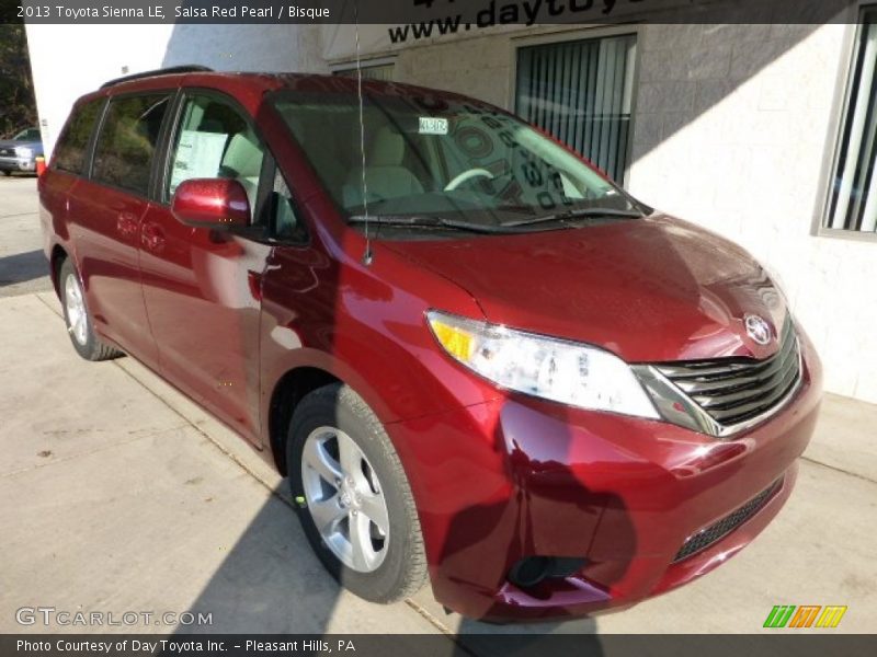 Salsa Red Pearl / Bisque 2013 Toyota Sienna LE