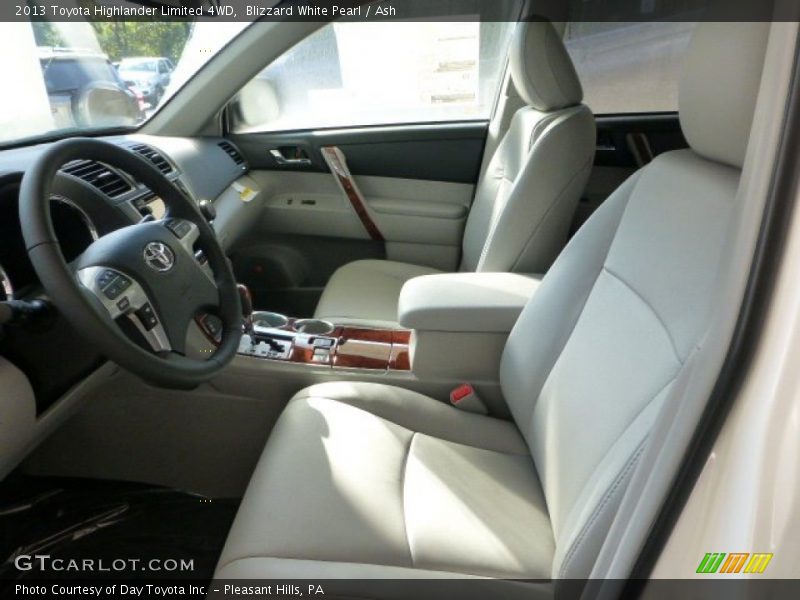 Blizzard White Pearl / Ash 2013 Toyota Highlander Limited 4WD