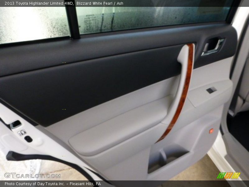 Blizzard White Pearl / Ash 2013 Toyota Highlander Limited 4WD