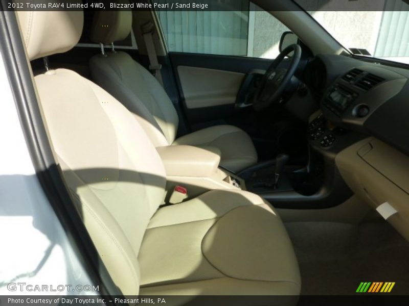 Blizzard White Pearl / Sand Beige 2012 Toyota RAV4 Limited 4WD