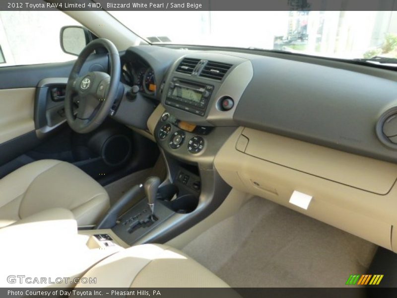 Blizzard White Pearl / Sand Beige 2012 Toyota RAV4 Limited 4WD
