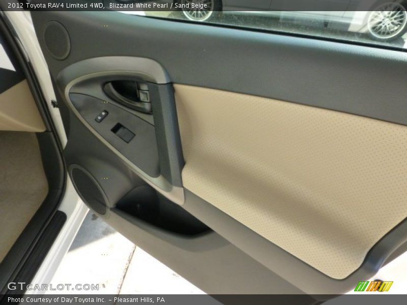 Blizzard White Pearl / Sand Beige 2012 Toyota RAV4 Limited 4WD