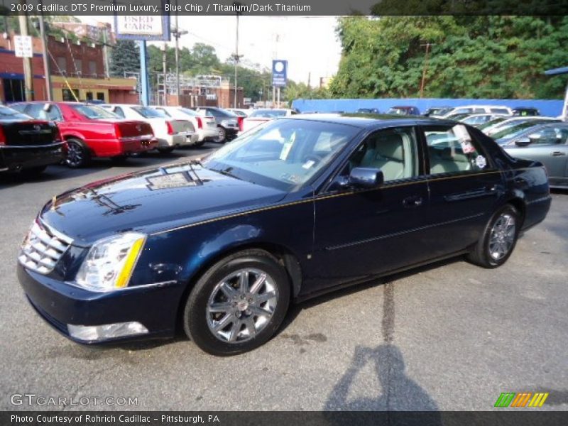 Blue Chip / Titanium/Dark Titanium 2009 Cadillac DTS Premium Luxury