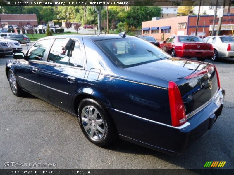 Blue Chip / Titanium/Dark Titanium 2009 Cadillac DTS Premium Luxury