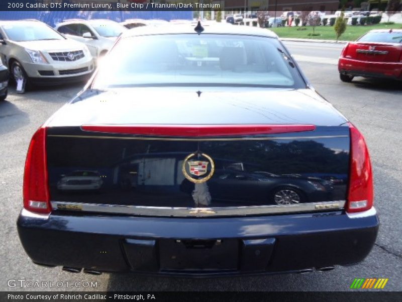 Blue Chip / Titanium/Dark Titanium 2009 Cadillac DTS Premium Luxury