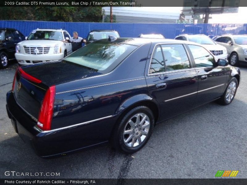 Blue Chip / Titanium/Dark Titanium 2009 Cadillac DTS Premium Luxury