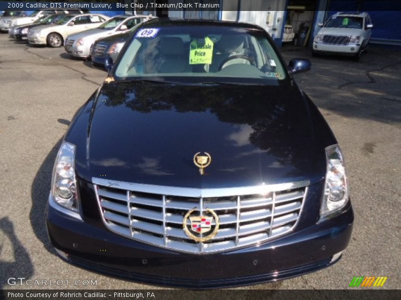 Blue Chip / Titanium/Dark Titanium 2009 Cadillac DTS Premium Luxury