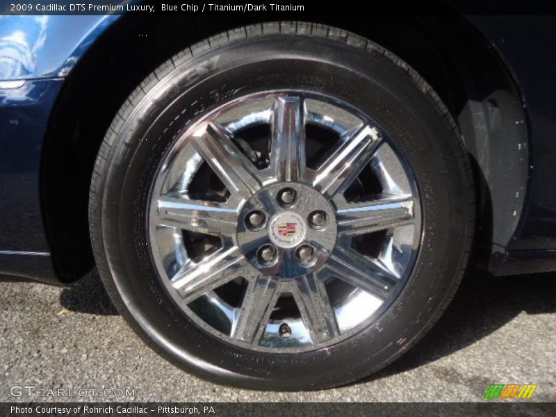 Blue Chip / Titanium/Dark Titanium 2009 Cadillac DTS Premium Luxury