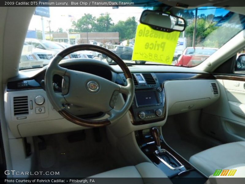 Blue Chip / Titanium/Dark Titanium 2009 Cadillac DTS Premium Luxury