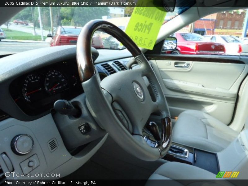 Blue Chip / Titanium/Dark Titanium 2009 Cadillac DTS Premium Luxury