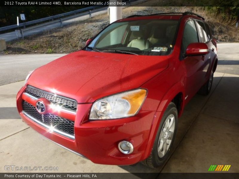 Barcelona Red Metallic / Sand Beige 2012 Toyota RAV4 Limited 4WD