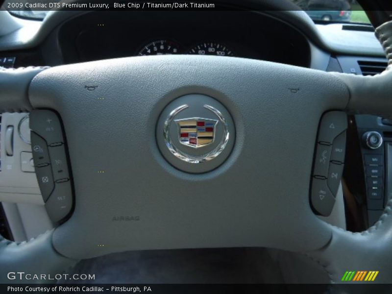 Blue Chip / Titanium/Dark Titanium 2009 Cadillac DTS Premium Luxury