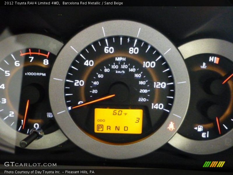 Barcelona Red Metallic / Sand Beige 2012 Toyota RAV4 Limited 4WD