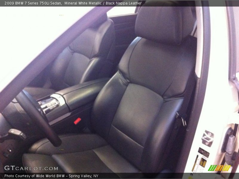 Mineral White Metallic / Black Nappa Leather 2009 BMW 7 Series 750Li Sedan