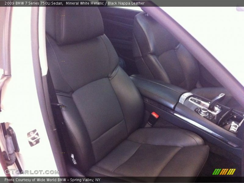 Mineral White Metallic / Black Nappa Leather 2009 BMW 7 Series 750Li Sedan
