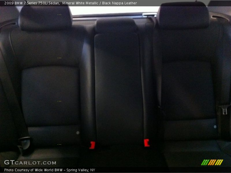Mineral White Metallic / Black Nappa Leather 2009 BMW 7 Series 750Li Sedan