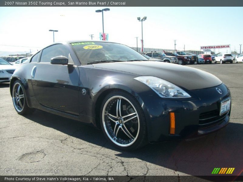 San Marino Blue Pearl / Charcoal 2007 Nissan 350Z Touring Coupe