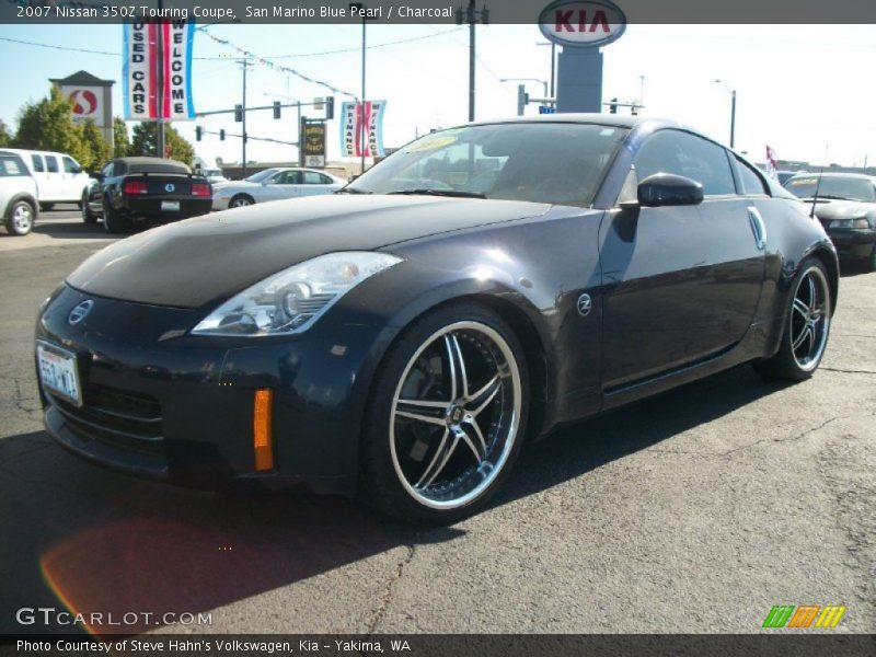 San Marino Blue Pearl / Charcoal 2007 Nissan 350Z Touring Coupe