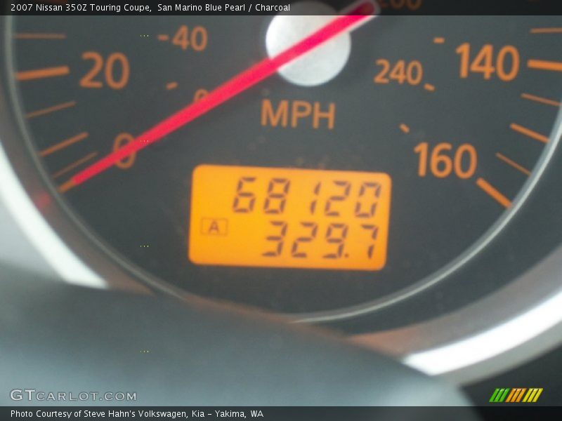 San Marino Blue Pearl / Charcoal 2007 Nissan 350Z Touring Coupe