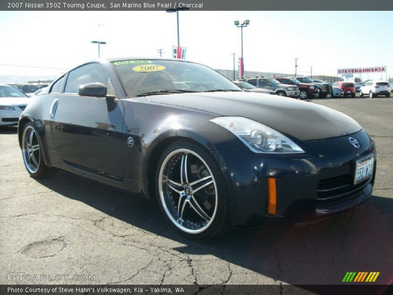 San Marino Blue Pearl / Charcoal 2007 Nissan 350Z Touring Coupe