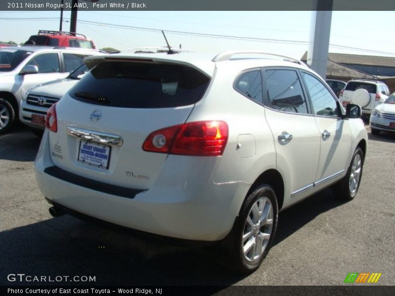Pearl White / Black 2011 Nissan Rogue SL AWD
