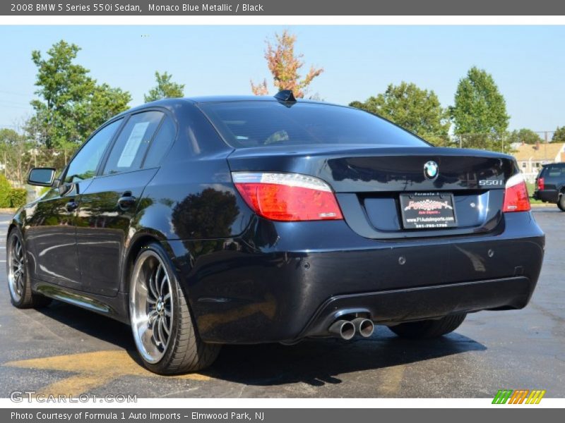 Monaco Blue Metallic / Black 2008 BMW 5 Series 550i Sedan