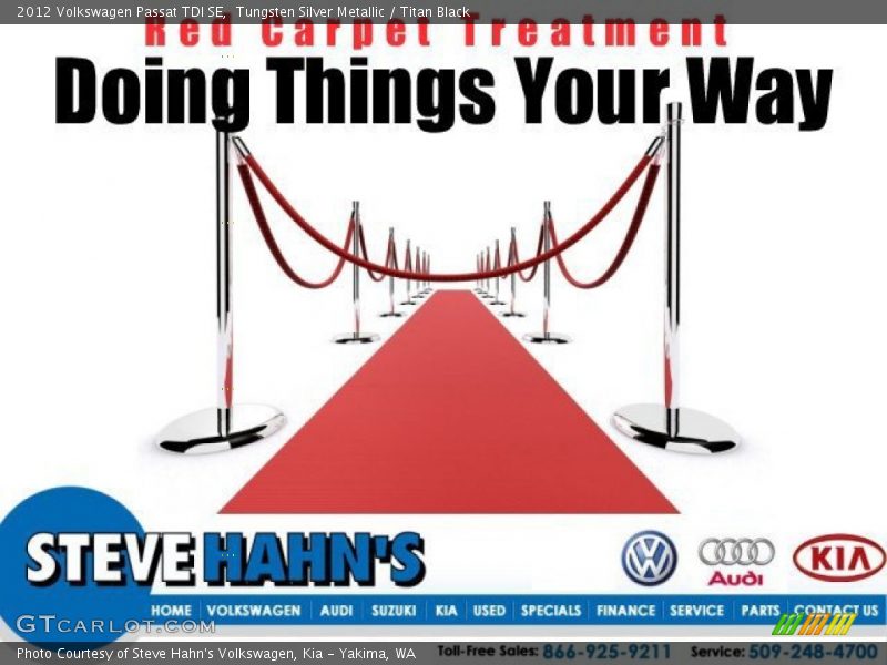 Tungsten Silver Metallic / Titan Black 2012 Volkswagen Passat TDI SE