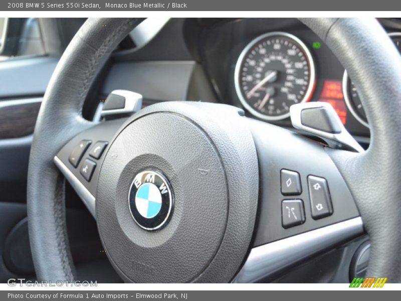 Monaco Blue Metallic / Black 2008 BMW 5 Series 550i Sedan