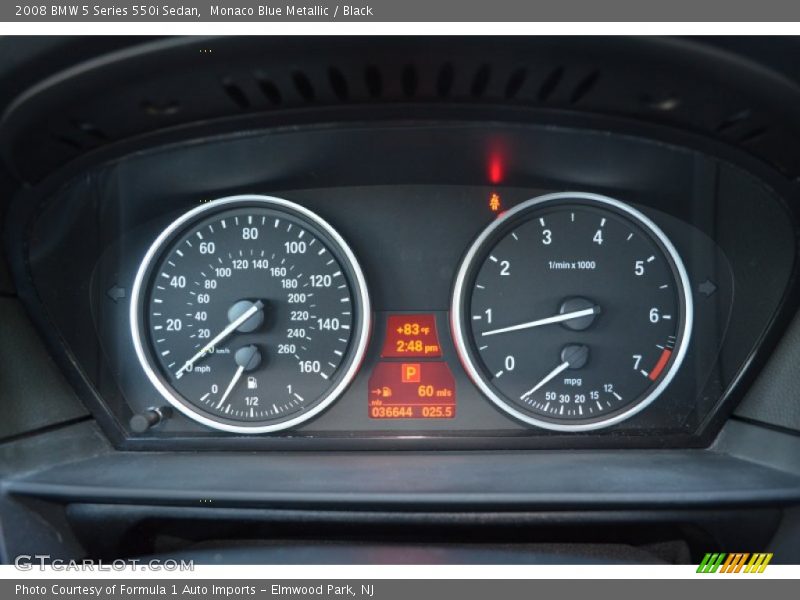  2008 5 Series 550i Sedan 550i Sedan Gauges