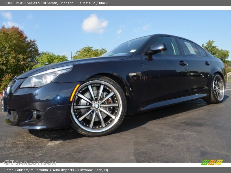 Monaco Blue Metallic / Black 2008 BMW 5 Series 550i Sedan