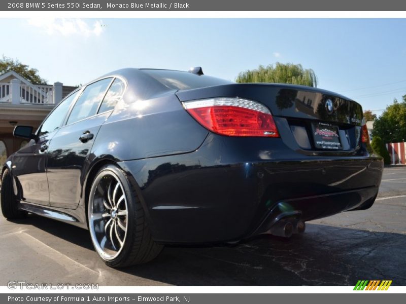 Monaco Blue Metallic / Black 2008 BMW 5 Series 550i Sedan