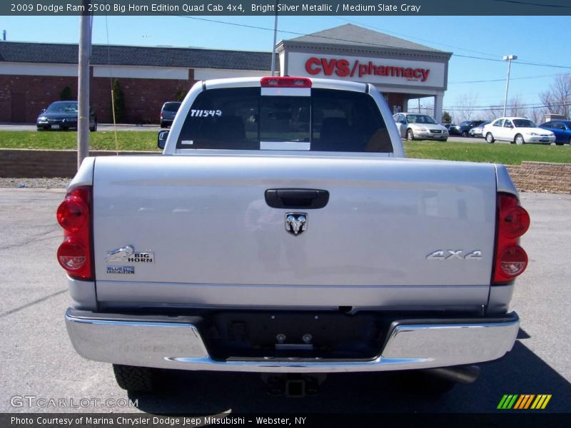Bright Silver Metallic / Medium Slate Gray 2009 Dodge Ram 2500 Big Horn Edition Quad Cab 4x4