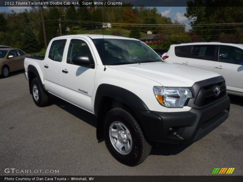 Super White / Graphite 2012 Toyota Tacoma V6 Double Cab 4x4
