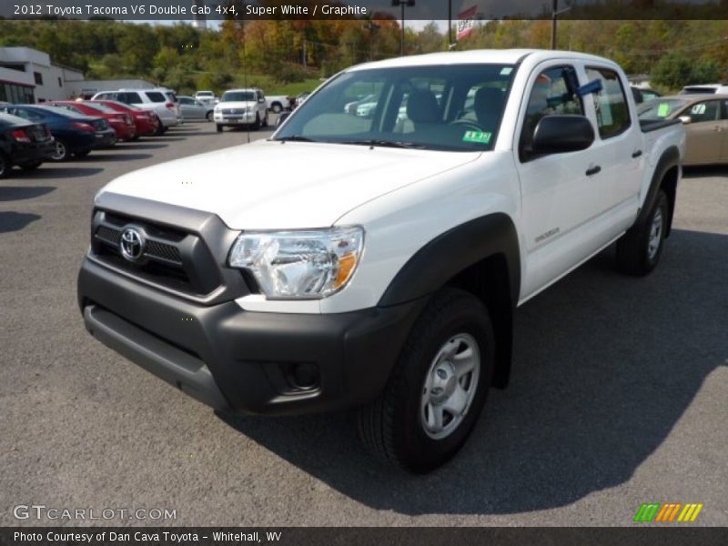 Super White / Graphite 2012 Toyota Tacoma V6 Double Cab 4x4