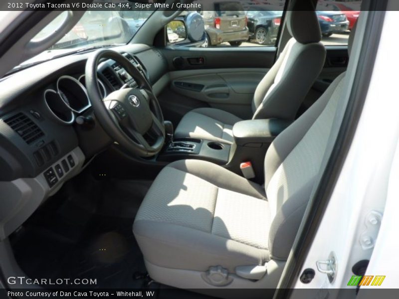 Super White / Graphite 2012 Toyota Tacoma V6 Double Cab 4x4