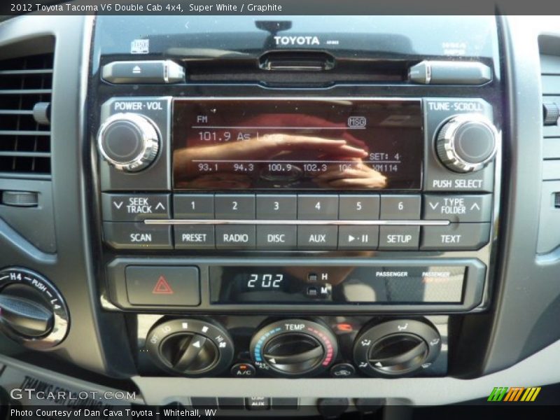 Super White / Graphite 2012 Toyota Tacoma V6 Double Cab 4x4