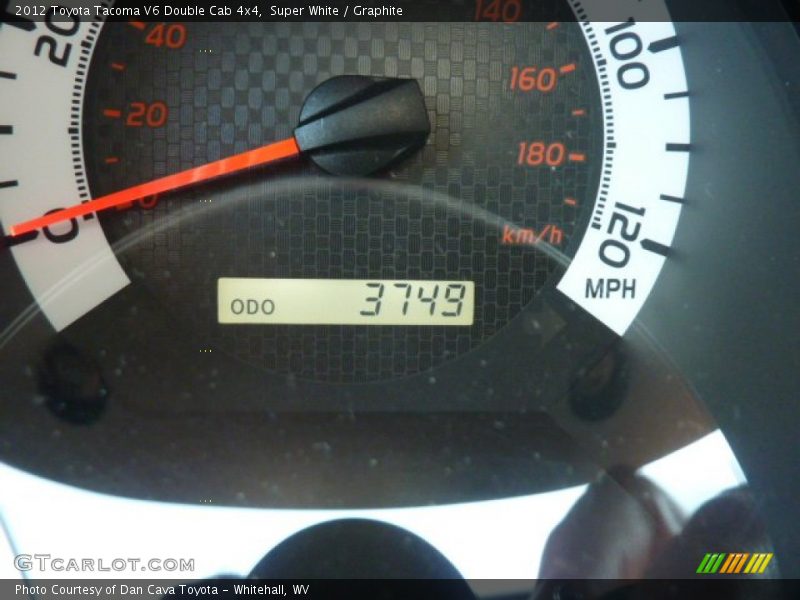 Super White / Graphite 2012 Toyota Tacoma V6 Double Cab 4x4